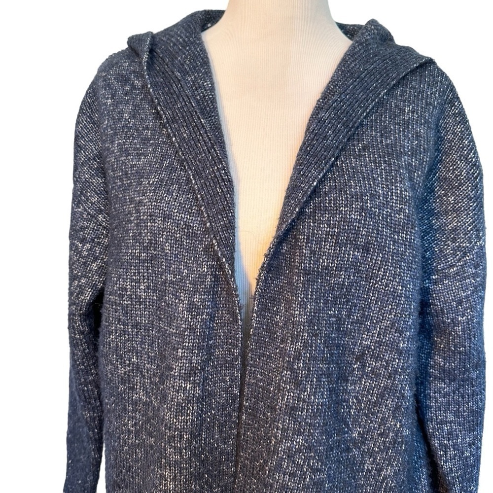 Gap navy hooded open front cardigan size medium. - Picture 8 of 14